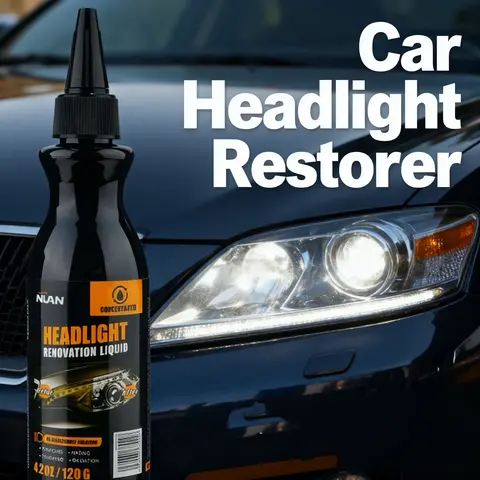 NUAN No-Sand Car Headlight Restorer Wax - 1pc 120g Can, Car Headlight Scratch Repair, Oxidation Removal, Surface Cleaner