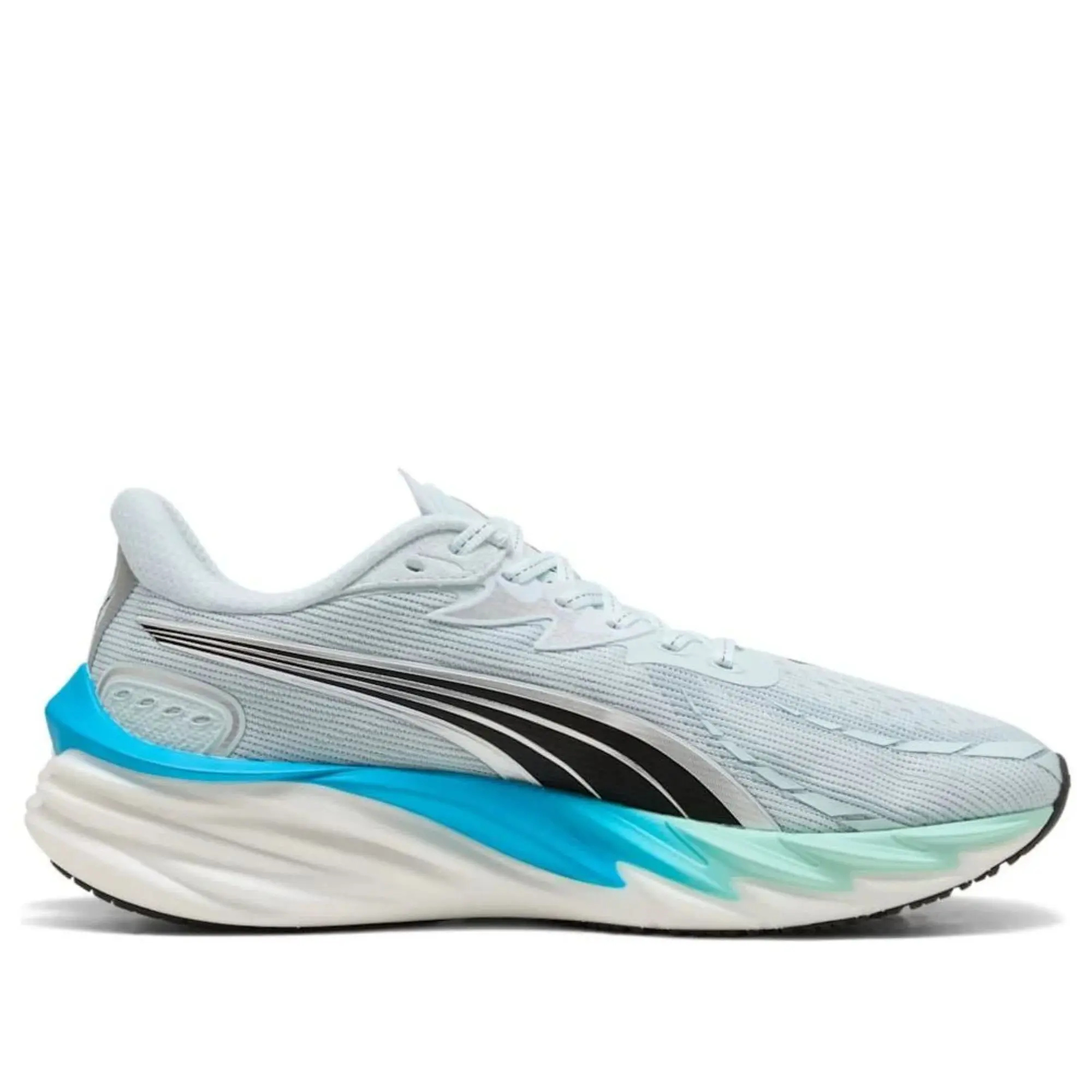 Puma Velocity Nitro 4 Sea Glass Speed Blue Men's Running Shoes Lightweight Breathable NITROFOAM Cushioning PUMAGRIP Rubber Outsole Neutral Road Running Athletic Sneakers for Daily Training Marathon Jogging Comfort Performance