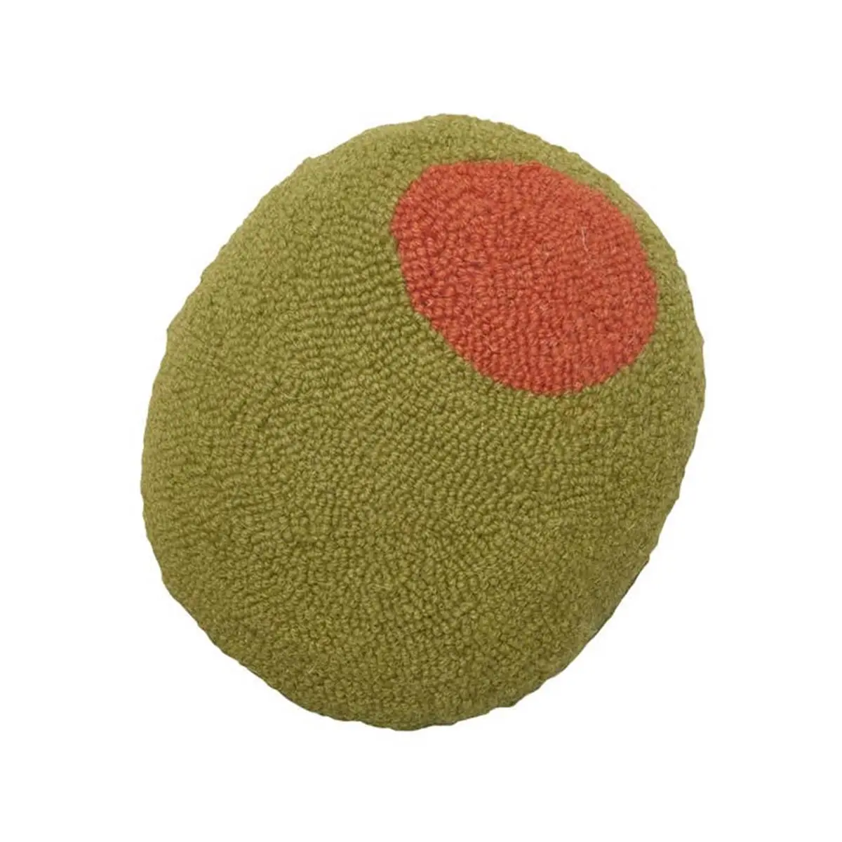 Peking Handicraft 30APS218C10SQ 10x10 in. Olive Shaped Blown Filler Hook Pillow, Multi-Color, Handcrafted Look, for Room Decor, House Decor, Indoor Use