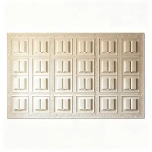 Modular 3D Embossed Gypsum Wall Panel - Lightweight DIY Wall Decor for Living Room, Bedroom, Office