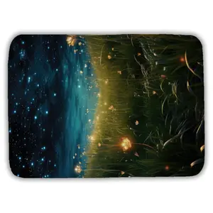 212 MAIN Rectangle Non-Skid Washable Microfiber Cloth Bath Mat - Traditional Modern Night Sky Blue, 17x24 in, Absorbent, Soft, Cozy for Home Bathroom Decor (MWW C1BM1724PJC8ZP)