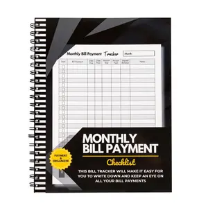 Efficient Finance Organizer Notebook Monthly Bill Payment Tracker 8.5x11 Inch 108 Pages Premium Paper Money Management Checklist for Personal & Professional Use