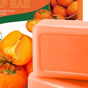 Persimmon deodorizing handmade soap face and body cleansing, oil control, moisturizing and rejuvenating skin