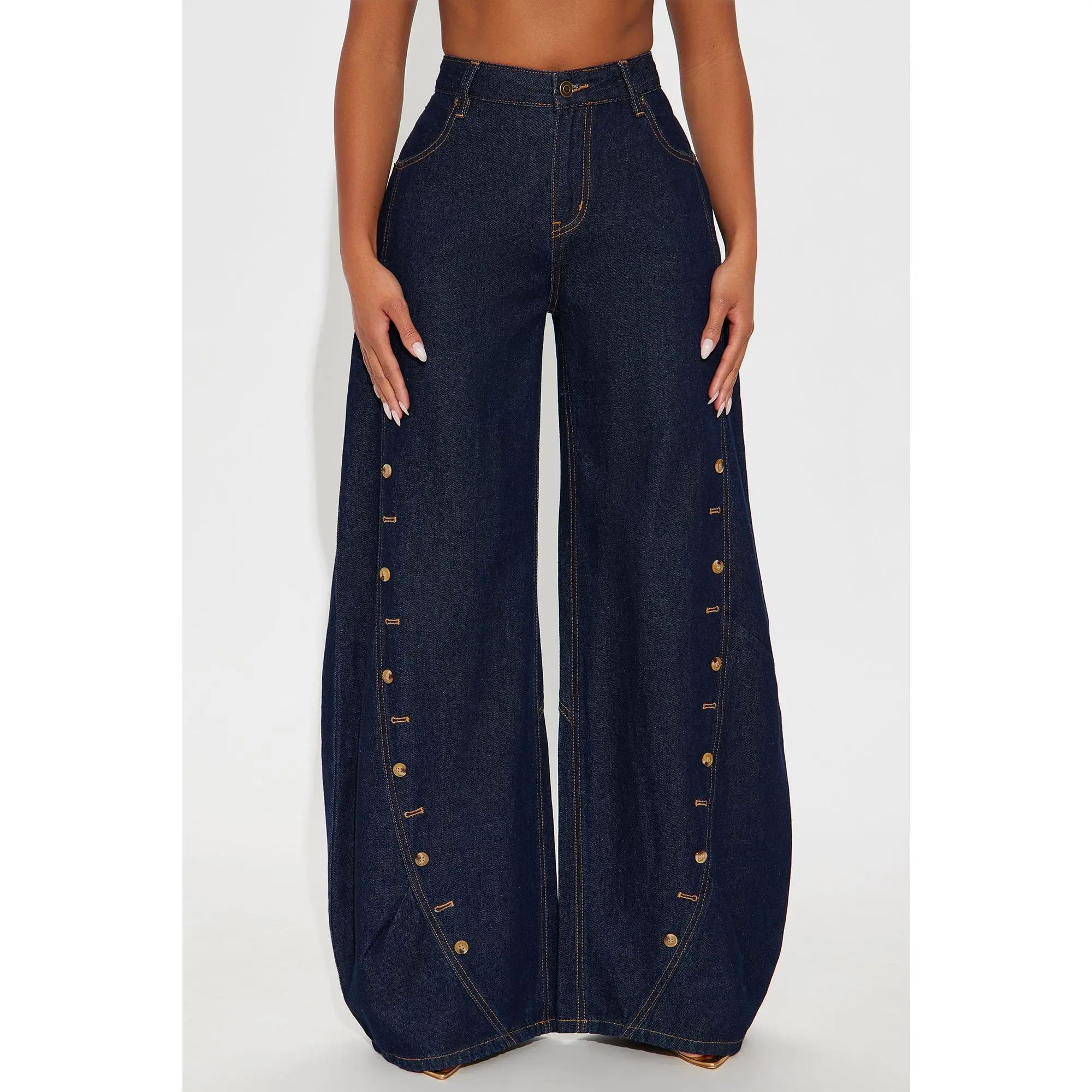 Asher Barrel Leg Jeans - Dark Wash Asher Barrel Leg Jeans - Dark Wash