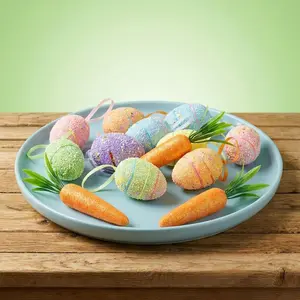 Home Beauty Festive Party Supplies Easter Tree Table Party Decorations Classic Foam Egg Carrot Bunny