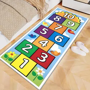 Bedroom bedside rug game carpet learn digital printing decoration carpet non-slip washable area rug