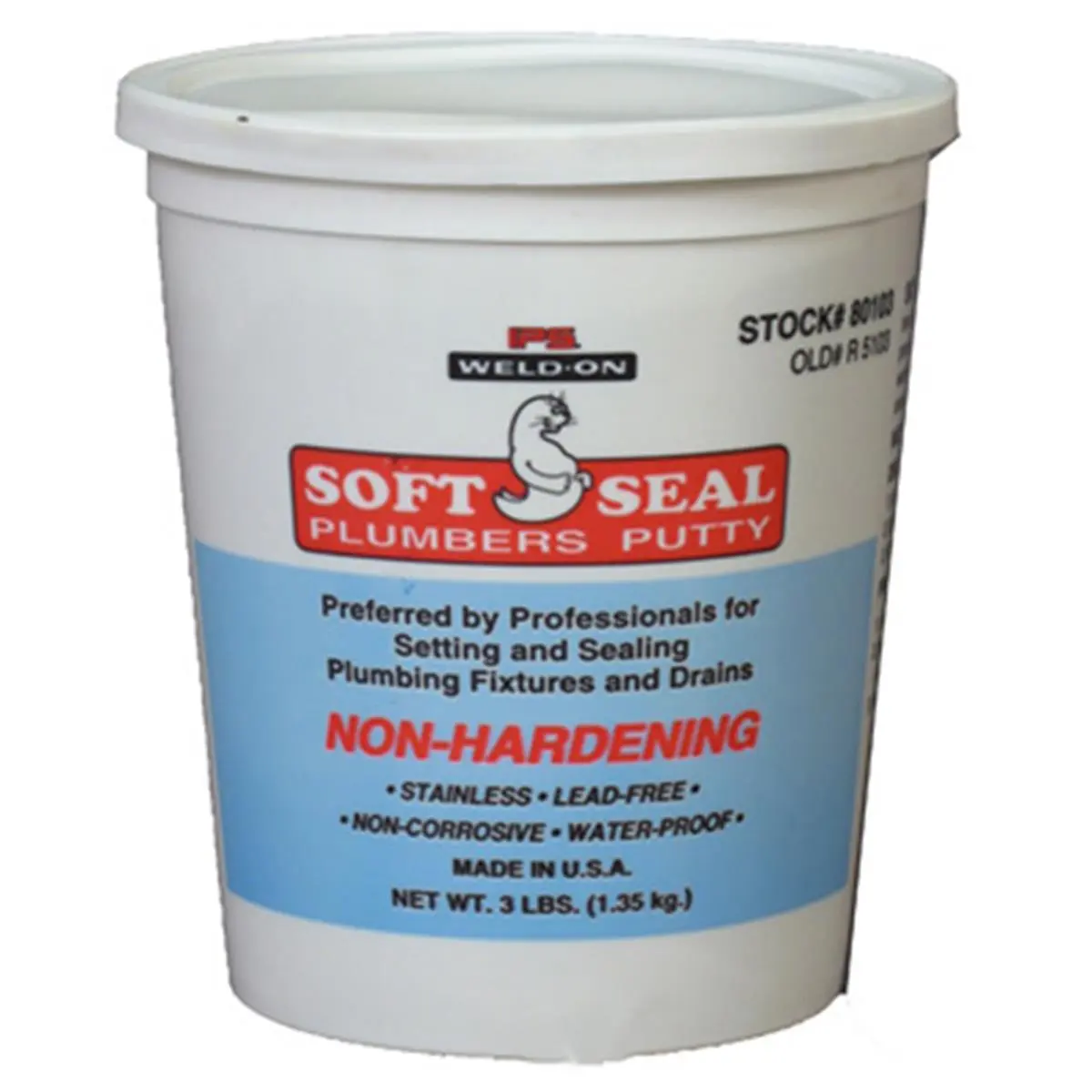 212 MAIN Lead-Free Soft Seal Putty - 14 oz, IPS 153918, Paste Plumbing Adhesive, Non-Corrosive, 100% Waterproof, Non-Hardening, Stainless, Complies with TT-P-1536A, for Home Improvement Drain Sealing