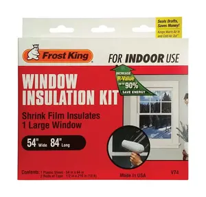 Frost King 5004621 Clear Indoor Window Film Insulator Kit, 54 x 84 in.