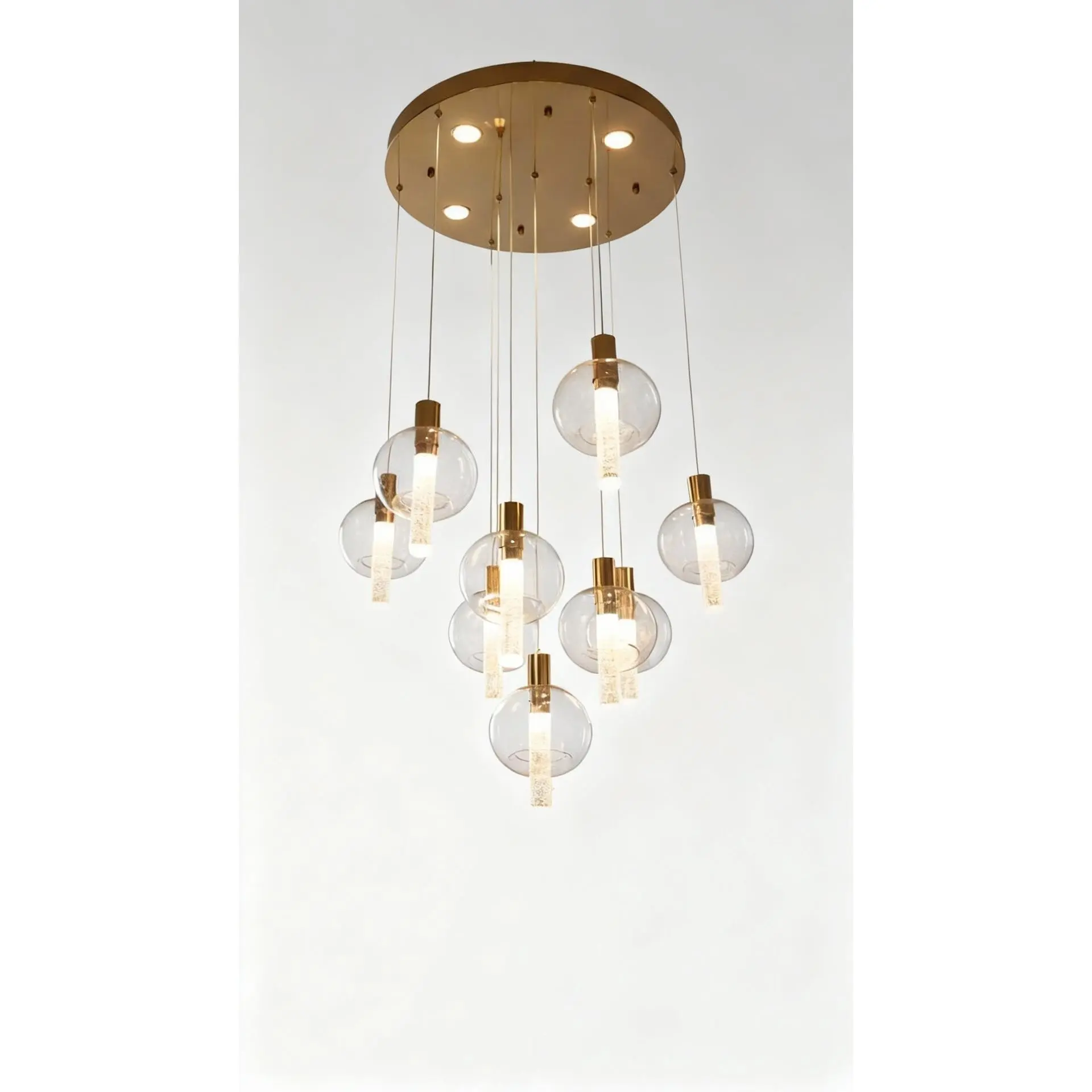 CELESTIA DROP / Globe & Rod Crystal Chandelier