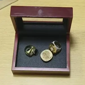 h d 2 ring and box Personalized jewelry ring, red solid wood box, jewelry ring box, gift box