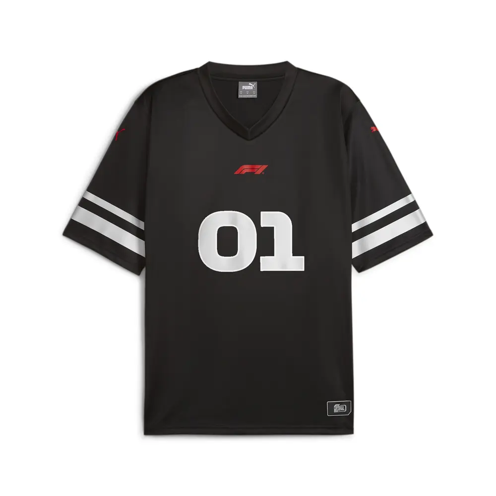 PUMA Mens X F1 Las Vegas Grand Prix V-Neck Replica Jersey Casual - Black