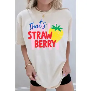 [Sale off up to 50%] That’s Strawberry Shirt, Summer Fruit Tshirt, Food Pun, Retro Graphic Tee, Strawberry Graphic Tee, Trendy Summer Shirt, Graphic Streetwear T-shirt