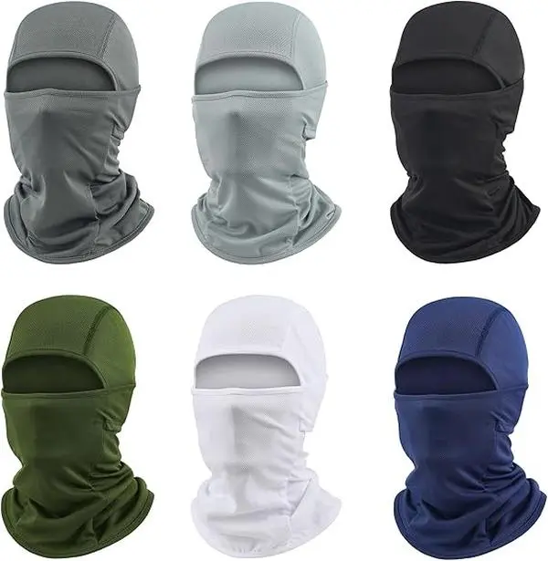 6 Packs Ski Mask Sun UV Protection Hood Breathable, Balaclava Face Mask for Men Women,  Motorcycle Fish, Great for Outdoor Work, Sports and Activities ﻿
