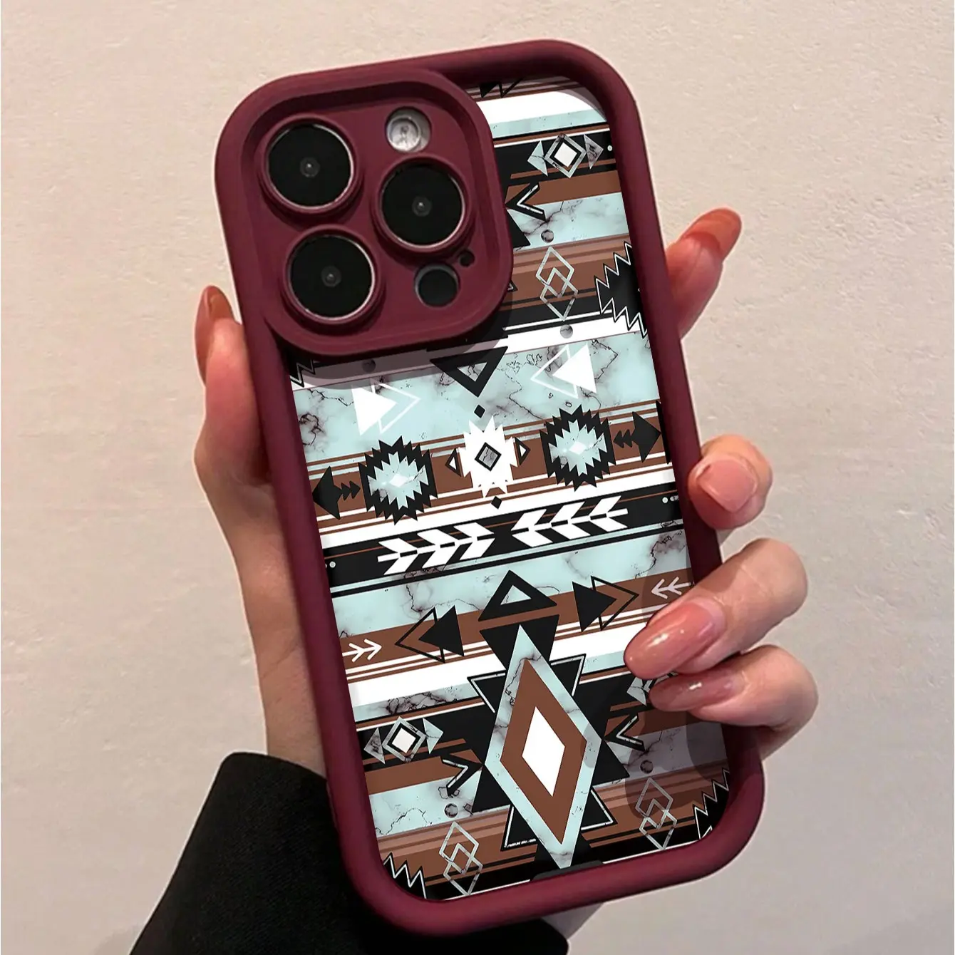 Sexy Wine Diamond Pattern Protective Shockproof TPU Cover Case Cover Casing, Compatible with iPhone 11/12/16/16promax/16pro/16plus/13/14/15/15pro/15plus/7plus/8plus/x/XS Max/XR