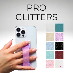 PRO GLITTERS - Magnetic Phone Grip Accessories Landscape Mount Silicone Devices Metal Smartphone Cellphone Stand