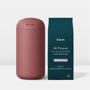 Biom Wipes Dispenser + 60ct All Purpose Wipes Household Items Disposable Multi Use