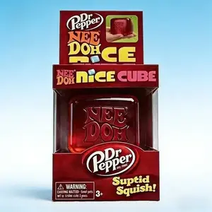 Needoh Limited Edition Red Ice Cube Squishy Toy, Slow-Rising Sensory Stress Relief Toy for Anxiety Relief and Stress Reduction, Suitable for Both Children and Adults, Great Gift Idea