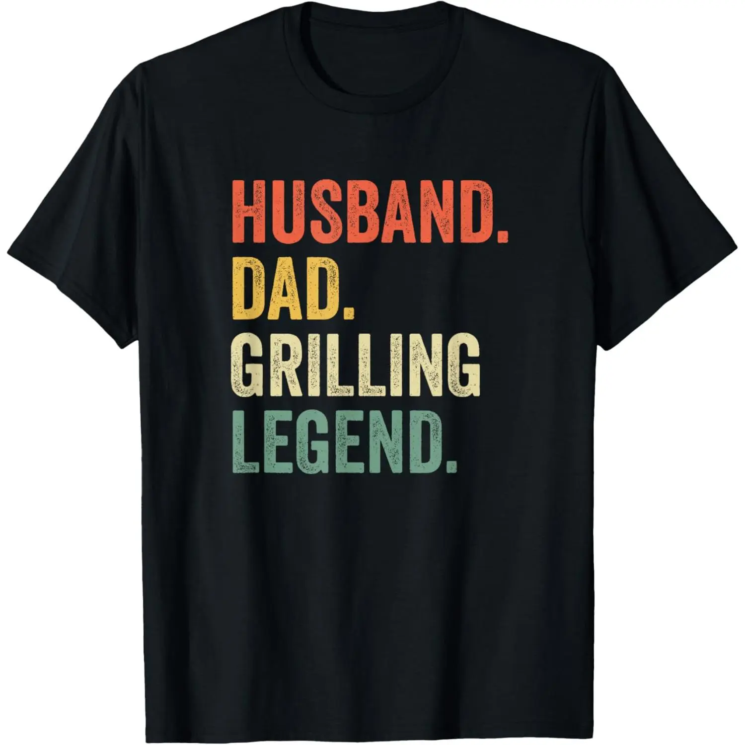 Grilling BBQ Father Funny Husband Grill Dad Legend T-Shirt Pure Cotton Graphic Tees Menswear Top: Gifts for Men & Women
