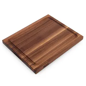 John Boos Reversible 21" Au Jus Carving Cutting Board with Juice Groove, Chopping Kitchen