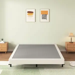 Full Size Box Spring with Fabric Cover Set, 5 Inch Full Box Spring with 3000lbs Max Weight Capacity, Durable Mattress Foundation Easy Assembly, Non-Slip, Noise Free