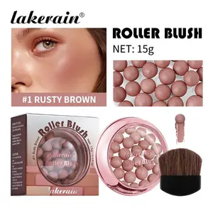 Lakerain rolling ball blush has a natural long-lasting finish with a subtle glow and is easy to apply, Beauty Cosmetics