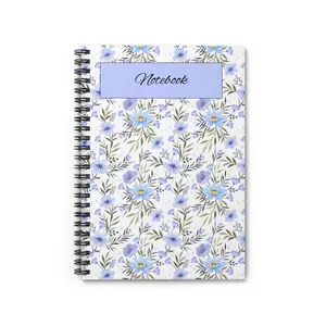 Floral Spiral Notebook - Ruled Line for Daily Journaling