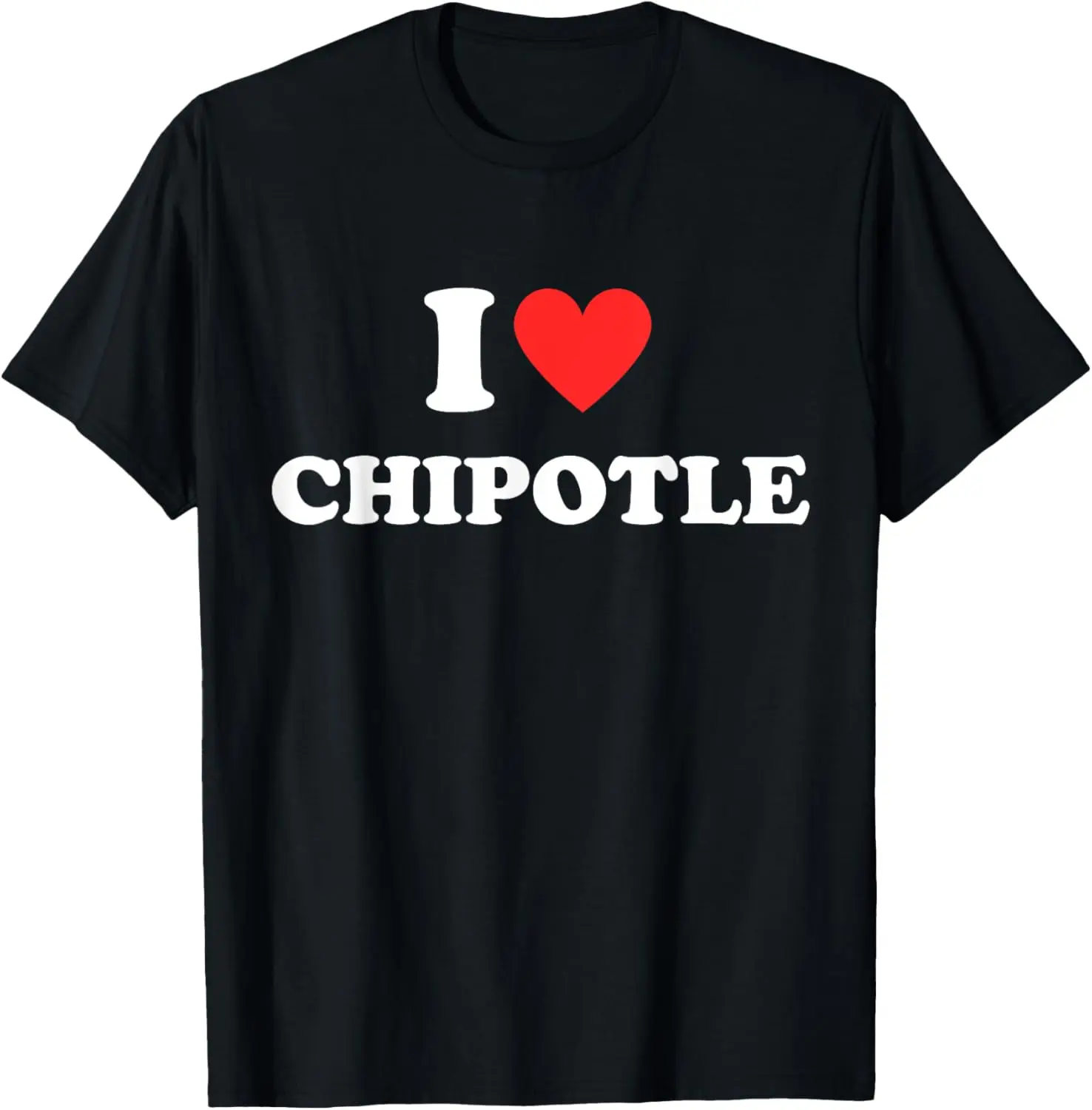 Women's 100% Cotton Round Neck Shortsleeve Tshirt - Chipotle Love Graphic, Playful Vibe Streetwear, Casual Summer Everyday Top, Black Womenswear Food Lover Gift