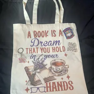 Bookish bag bundle (books not included) keychain, stickers