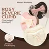 Momo's Workshop Rosy Reverie Cupid Mallow Puff Trio - Innovative Heart Shape Beauty Puffs Multi-Pack, 40% Faster Blending, 54×46×18mm, Compact & Travel-Friendly, Reusable, Durable, with Storage Case, for Foundation, Concealer, Blush, Cosmetics Tool, Beaut