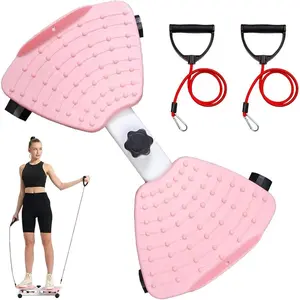 X-COOL Waist Twister Machine with Resistance Bands - Non-Slip, Noiseless Core Workout & Twist Board for Home Gym, Includes Foot Massage Rollers