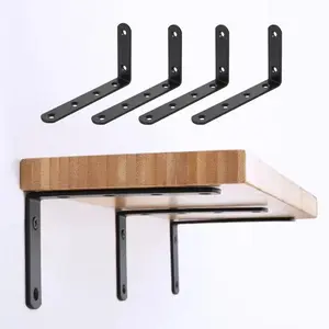 Shelf Bracket, L-Shaped Corner Support, 5 Inch Angle Brackets, Wall Mounting for Decorative Shelves and Cabinets, Home Accessories