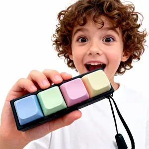 Four-key Mechanical Keyboard Keychain with Macaron Keycaps Design Relaxation toys Office Stress Relief Toys Halloween gifts Halloween decorations