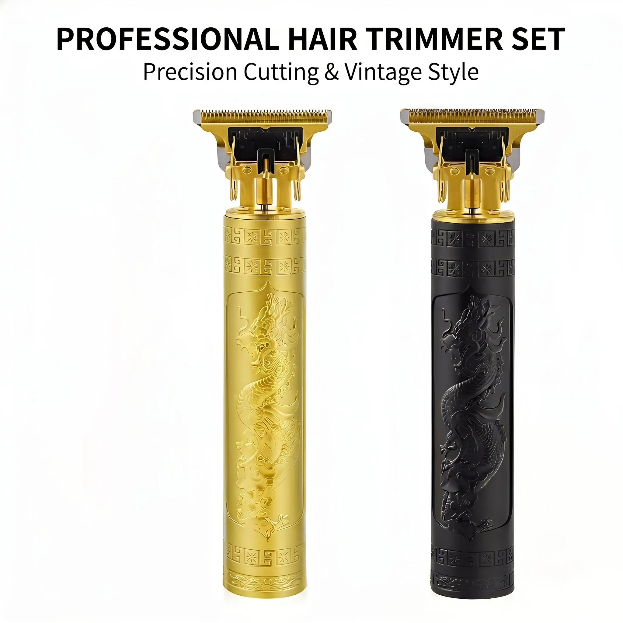 Vintage T-Blade Trimmer Clipper Kit - Hair Cutting Kits for Men's Grooming, Beard, Edges
