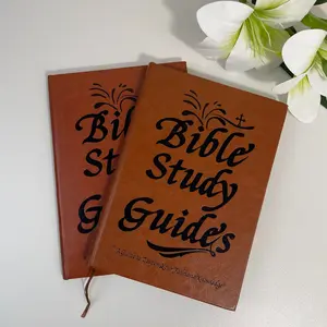 66-page Bible Study Journal, Daily Devotional Journal Strengthens Faith, Ideal for Personal Group Study and Prayer, Notebook,Christian Gift (A5, PU Leather Cover)
