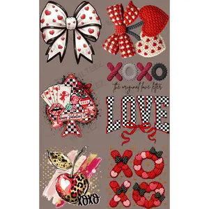 VALENTINE'S DAY (4) PREMADE GANGSHEET - 22X36 DTF TRANSFERS - DIRECT TO FILM
