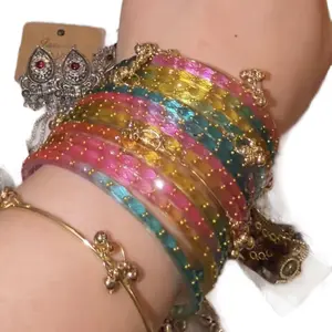 Kashmiri with glasses bangles
