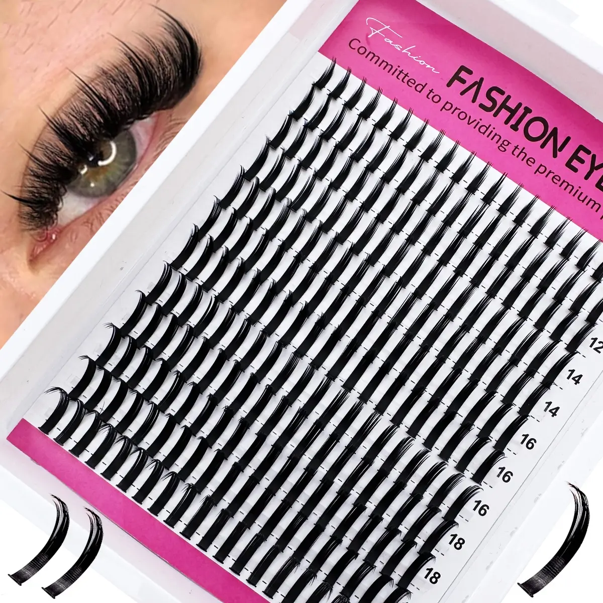 Spikes Lash Clusters Long 10-20mm, Lower Eyelashes D/DD 240pcs, Volume Individual Lashes, DIY Spiky Lash Extension, Mink Strips Lashes, D Curl Eyelash, DIY False Eyelashes, Volumized False Eyelashes