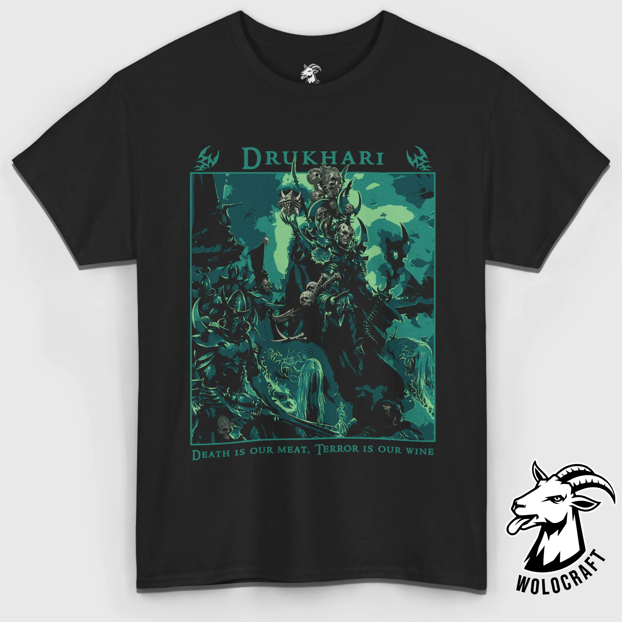 Warhammer 40K Drukhari T-Shirt – Asdrubael Vect Graphic Tee, Dark Eldar Raider Shirt, Unisex Cotton Top for Sci-Fi Gamers & Collectors, Grimdark Fan Apparel