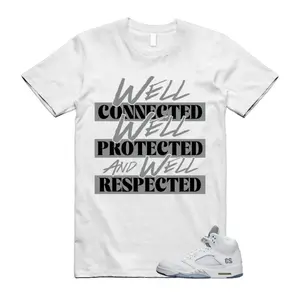 White Metallic 5 Outfit for Unisex, White Metallic 5 Sneaker Match Shirt, Sneakerhead Graphic Tee, 100% Cotton, Casual Everyday Wear