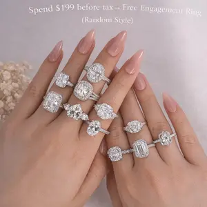 Effinny Mystery Box of Ring-S925 Sterling Silver Fashion Engagement Ring Blind Box-Hundreds of Style of CZ Secret Jewelry, Random Suprise Rings for Parties, Holiday, Female, Daily, Daily Wear, Fashion Ring