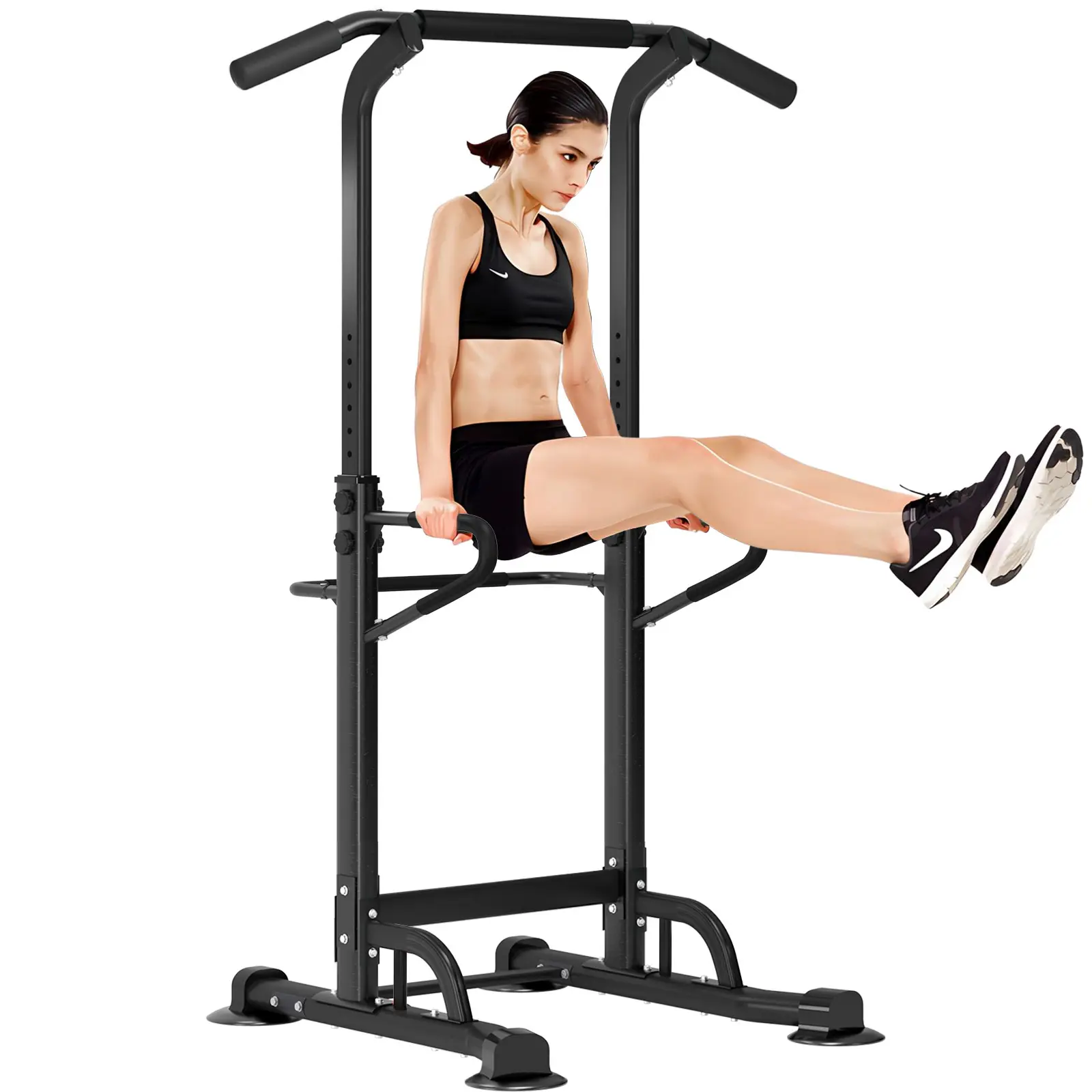 Multifunctional Pull-Up Station - Heavy-Duty Metal Frame, Widened Main Supports, 8-Shaped Anti-Overturning Base for Stability & Durability, Fitness Equipment, Pull Up & Push Up Board Home Gym Kit
