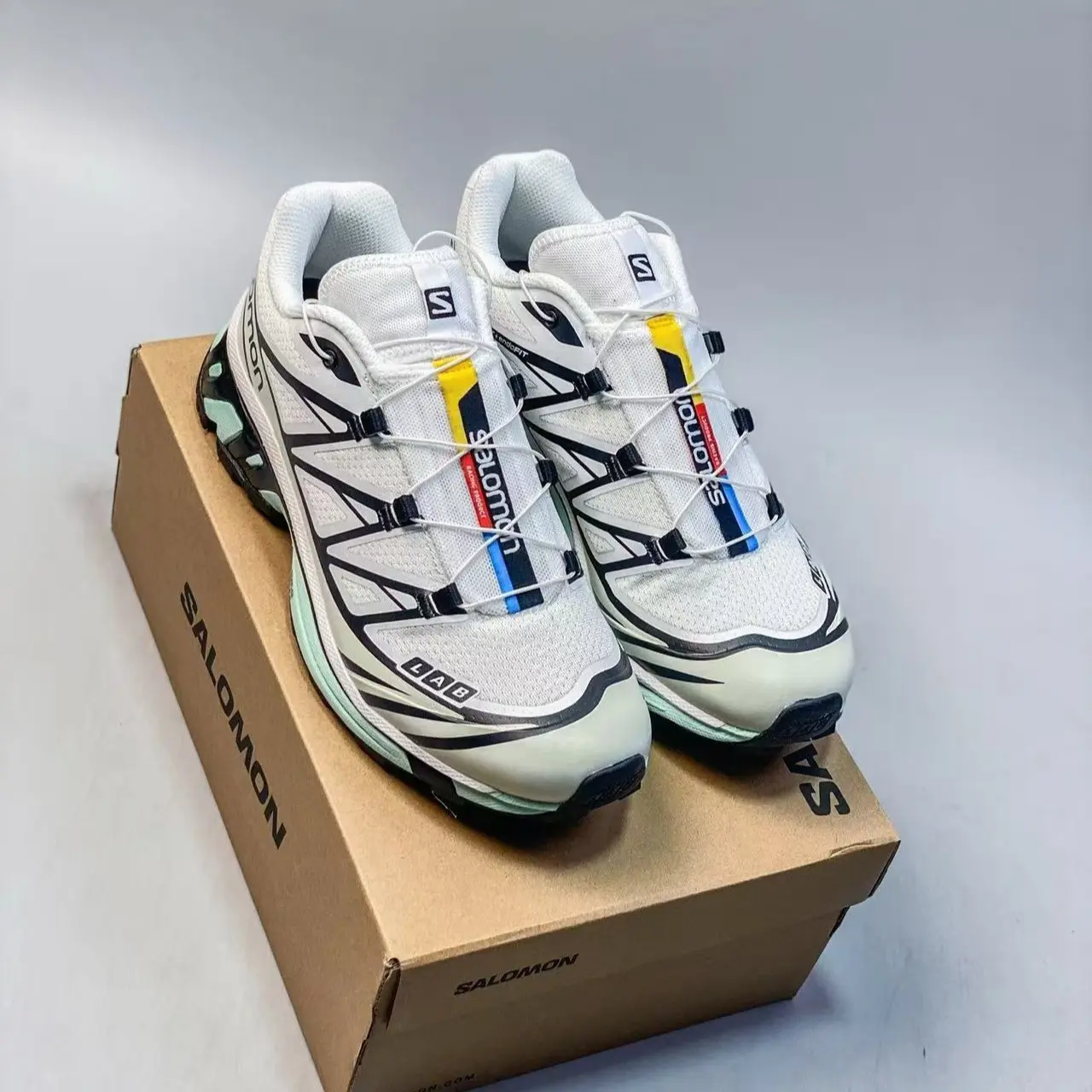 Salomon XT‑6 Unisex Sport‑Style Trail Shoes, Wear‑Resistant Fabric, Stable Heel Support, Ideal for Short‑Distance Running, Gym Training, Weekend Outing