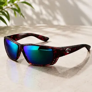 COSTA Polarized Sunglasses for Men, Durable Red Brown Blue Mirror Lens Sport Shades for Driving Fishing Outdoor Wear Full Box