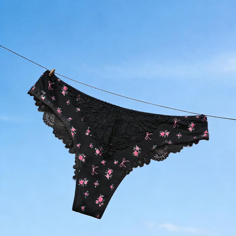 6pcs Sexy Lace Leopard Print Butterfly Floral Women’s Panties, Breathable & Skin-Friendly, Comfortable Triangle Cut, Ideal for Daily Wear & Dates