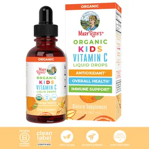 MaryRuth’s Organic Kids Vitamin C Drops - Immune Support Supplement - Overall Health - Acerola Fruit Extract - USDA Organic - Vegan - Non-GMO - 2oz