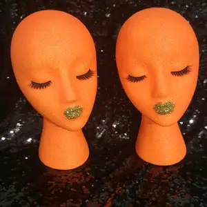 Female styrofoam mannequin head| display stand| wig stand| hat stand| mannequin head| wig head| glitter head| salon display| wig model| gift| mannequin head (Spice)