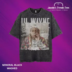 Tha Carter Music Tee – Hip Hop Vintage Wash Shirt