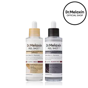 [Dr.Melaxin Official] Peel Shot Glow Rice Ampoule Duo - Serums for Brightening, Exfoliating, and Moisturizing - Suitable for All Skin Types Peeling