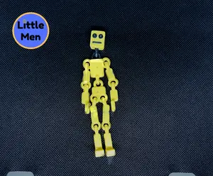 3D Printed Articulated Crash Dummy Fidget Toy | Flexible Stress Relief Sensory Toy for Kids & Adults | ADHD Anxiety Desk Toy | Fun Collectible Toy