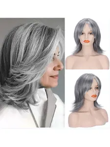 Women's Fashion Wig Curly Bangs Synthetic Headpiece, Stylish Hair Accessory for Daily Wear & Special Occasions